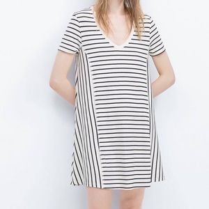 Zara strip T-shirt dress, size M
